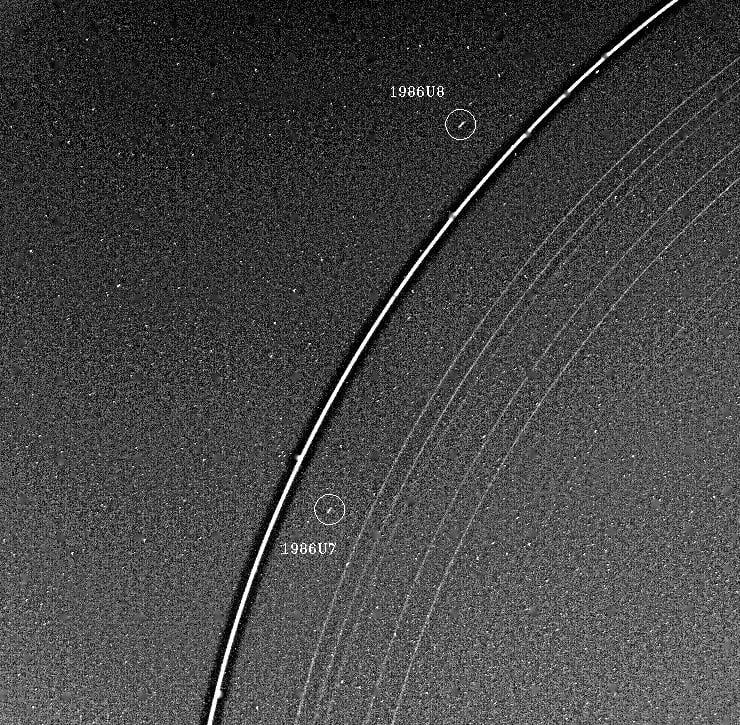 Uranus Rings and Two Moons
