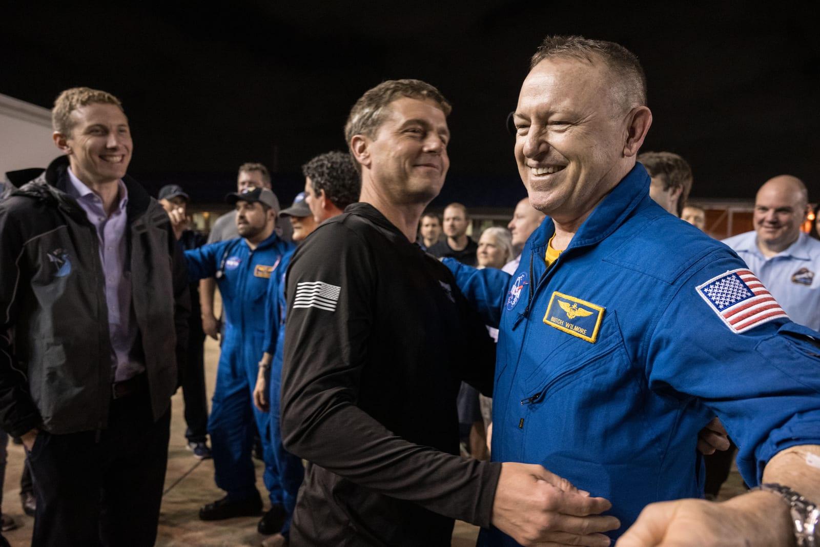 NASA astronaut Butch Wilmore receives a warm welcome at Johnson Space Center