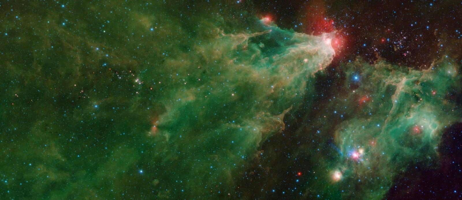 Cepheus C and Cepheus B Region by Spitzer (Two-Instrument)