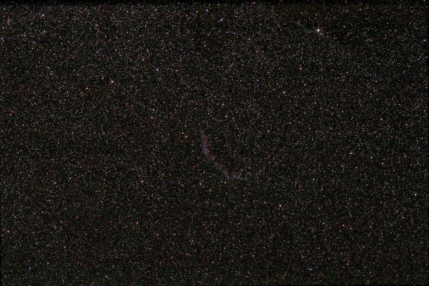 Western Veil Nebula (NGC 6960) — Veil Nebula 2015-08-15 42 30s-ISO1600 AB 42 136-117-185 CVF