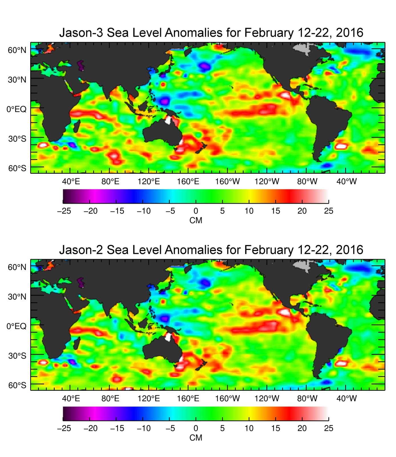 Jason-3 Produces First Global Map of Sea Surface Height