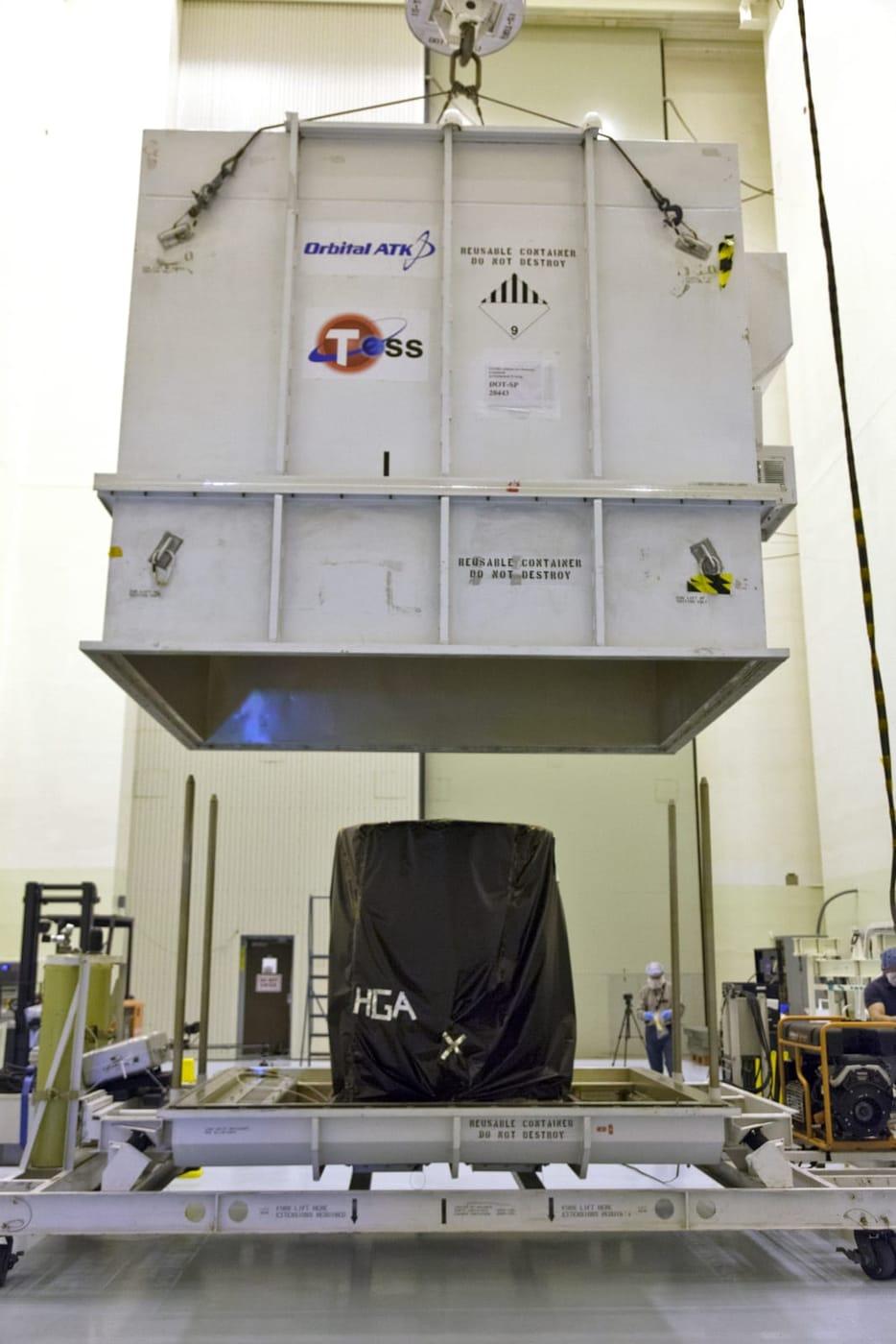 TESS Spacecraft Uncrating