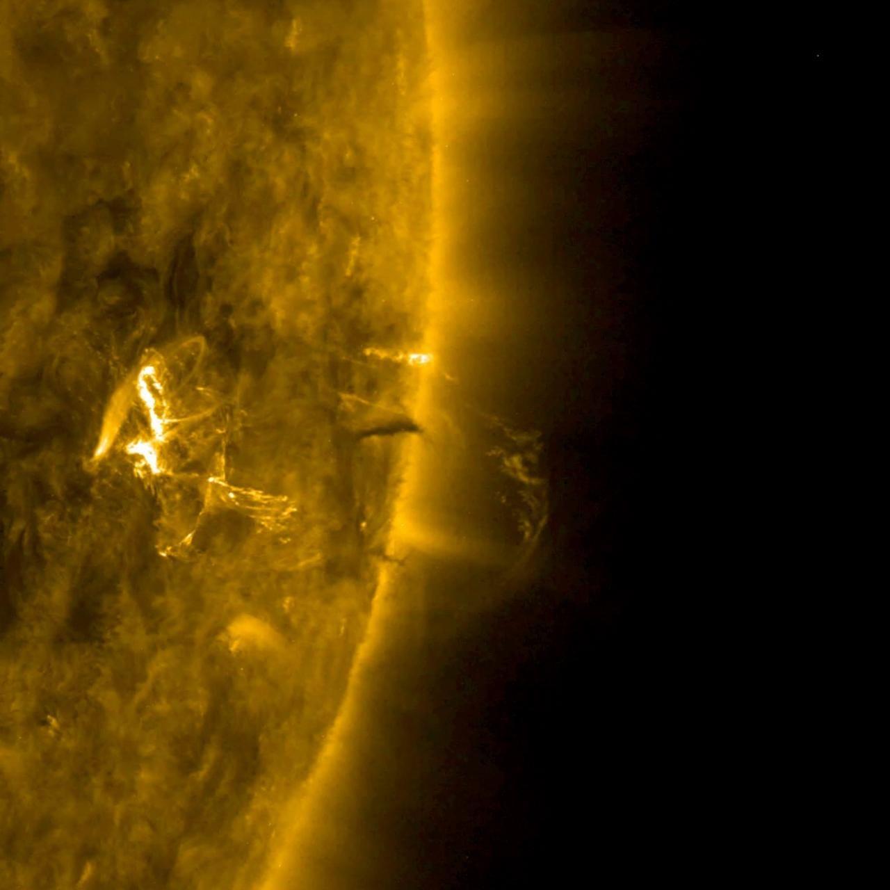 Small Flare and a Coronal Mass Ejection