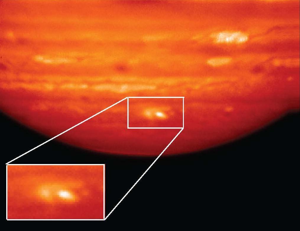 Heat Map of Jupiter Impact