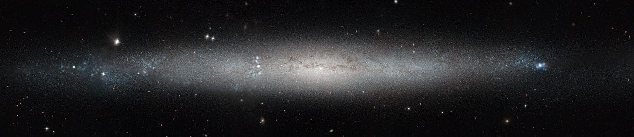 Hubble Sees a Silver Needle in the Sky