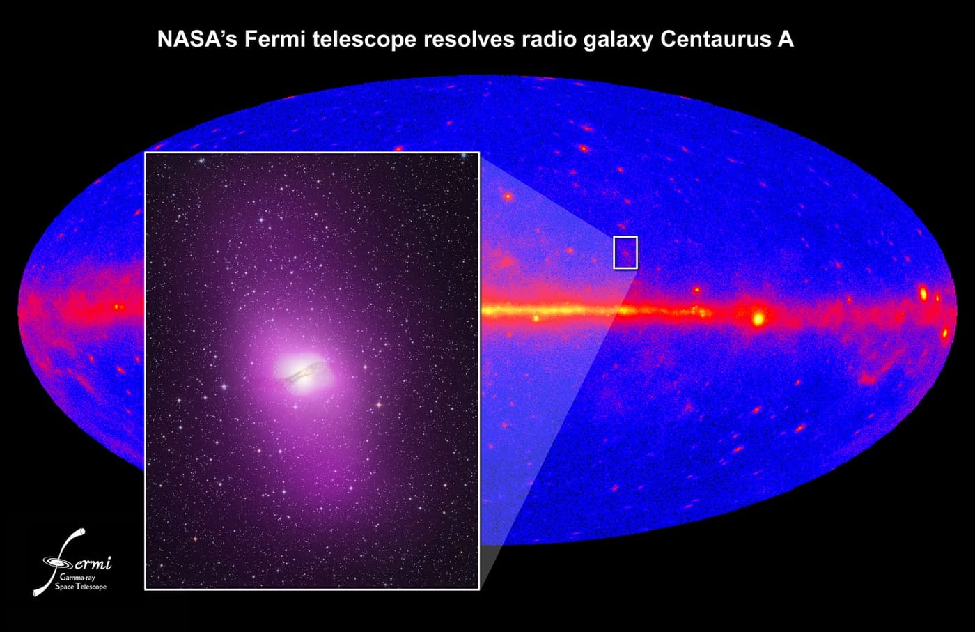 NASA's Fermi Telescope Resolves Radio Galaxy Centaurus A