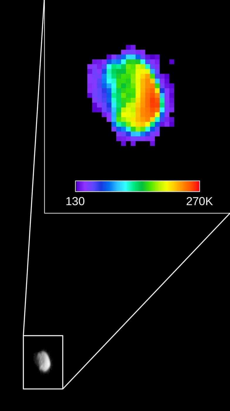 Martian Moon Phobos in Thermal Infrared Image