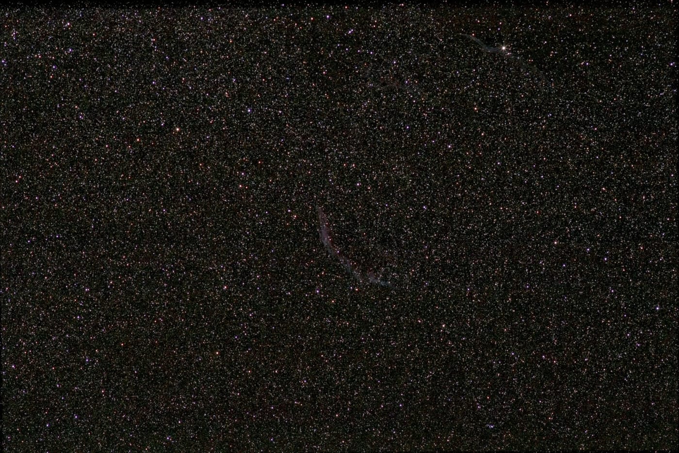 Western Veil Nebula (NGC 6960) — Veil Nebula 2015-08-15 42 30s-ISO1600 AB 42 136-117-185 CVF